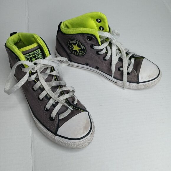 Converse high top gray sneakers size 5 - Picture 2 of 9